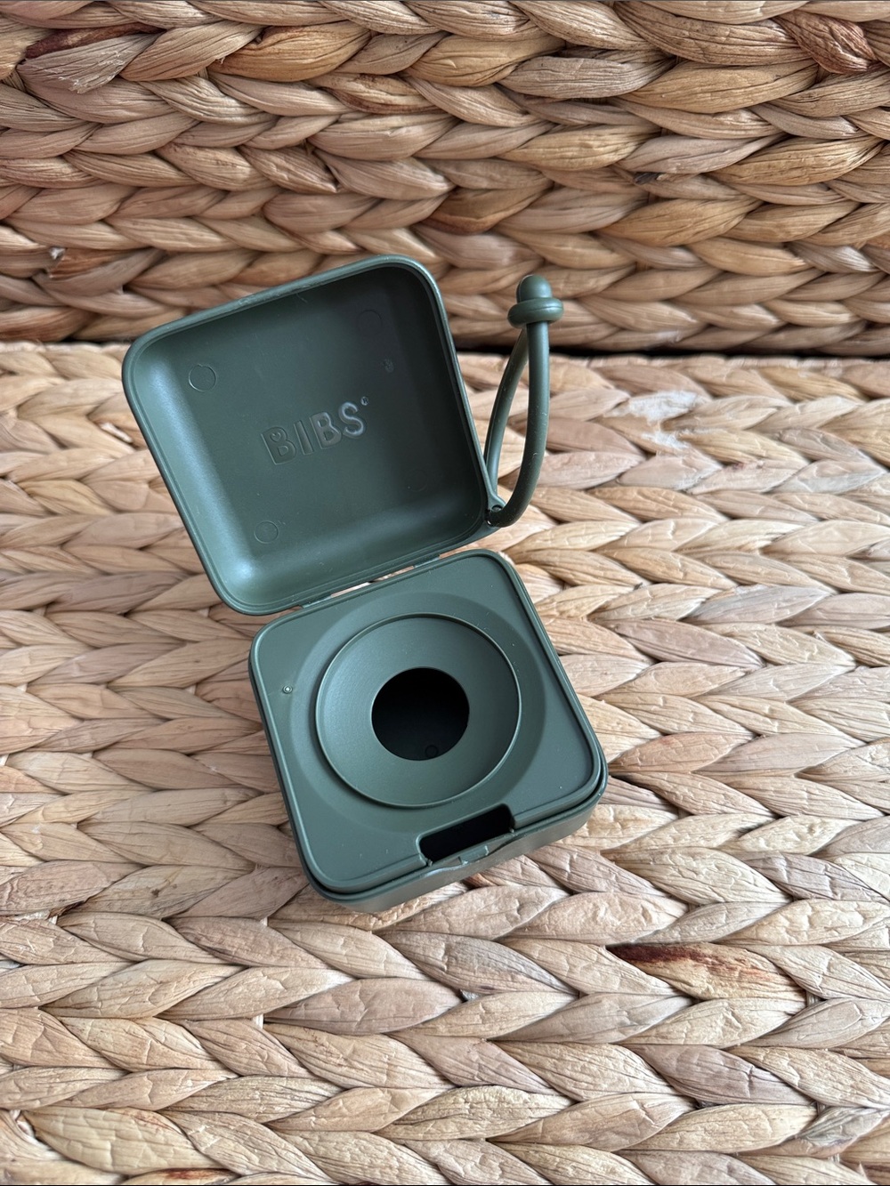 Bibs Silicone Pacifier Case in Olive Green